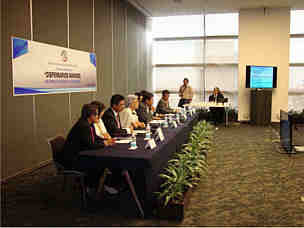 conferencia en el senado de México sobre el agua de mar para la salud